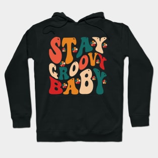 Stay Groovy 60s Outfit 70s Theme Costume Cute Rainbow Hippie Hoodie